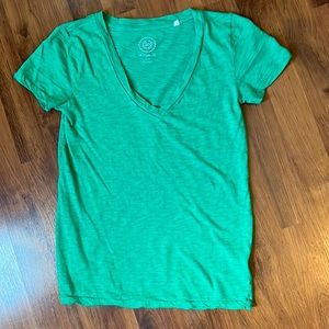 NWOT SO small green v-neck tee